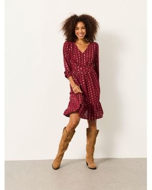 FatFace Peggy Petite Dress - Red