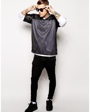 American Apparel Mesh Retro Sports T-shirt - Black