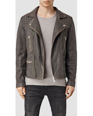 AllSaints Cargo Leather Biker Jacket - Multicolour