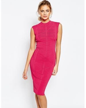 Ted Baker Bodycon Jaquard Knitted Dress - Pink