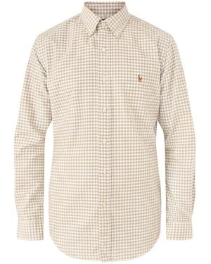 Polo Ralph Lauren Custom Fit Oxfrod Gingham Check Shirt - White