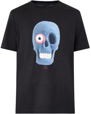 Paul Smith One Eye Skull Short Sleeves Tee - Black