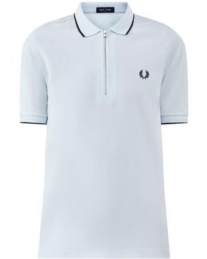 Fred Perry Crepe Pique Polo Shirt - Blue