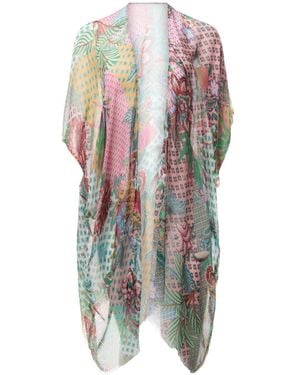 Sahara Botanical Patchwork Kimono - White