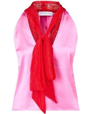 Never Fully Dressed Lace Halter Top - Pink