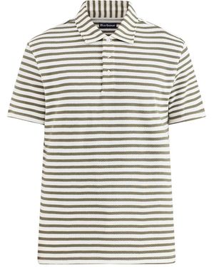 Barbour Farlam Striped Tailored Polo Shirt Multi - White