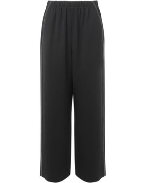 Whistles Crepe Stitch Detail Trouser - Black