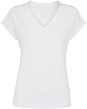 Whistles Willa Short-Sleeve Cotton-Jersey T-Shirt - White