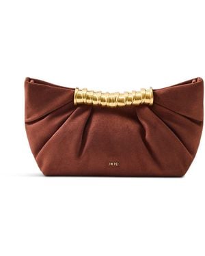JW PEI Leia Pleated Clutch Bag - Brown