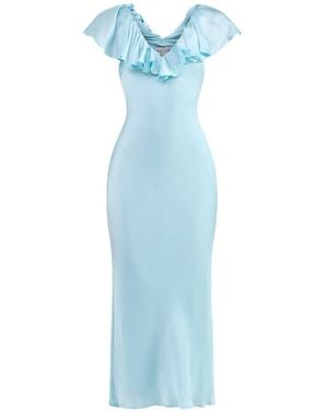 Pretty Lavish Adina Ruffle Midaxi Dress - Blue
