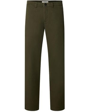 SELECTED Straight Miles Twill Trousers - Green