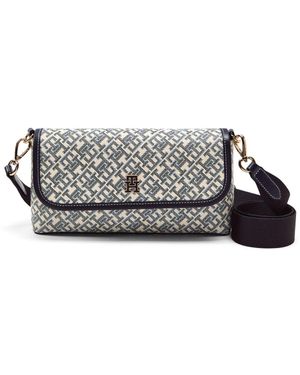 Tommy Hilfiger Monplay Large Flap Crossover Bag - Grey