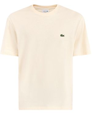 Lacoste Classic Fit Pima T-Shirt Cream - Natural