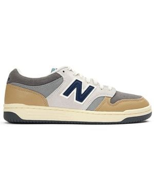 New Balance 480 Suede Trainers - White