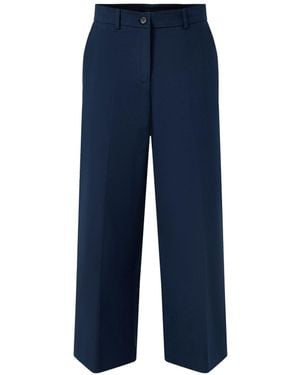 Weekend by Maxmara Urial Tailored Wide Leg Cropped Trouser Jeans - Blue