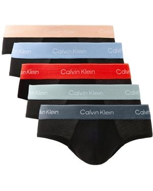 Calvin Klein 5 Pack Hip Briefs - Red