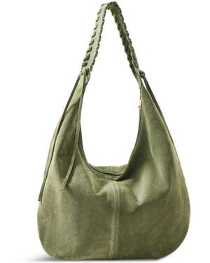 Marlon Luns Suede Stitch Tote Bag - Green