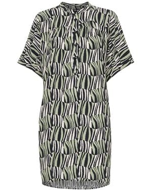 Whistles Women's Checkerboard Tiger Print Dress - White