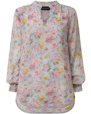 James Lakeland Soft Vintage Floral Blouse, Polyester - Grey