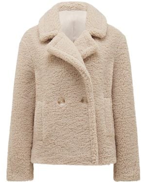 Forever New Analise Borg Jacket - Natural