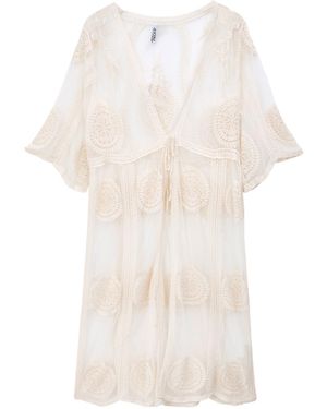 Pieces Aida Kaftan Cream - White
