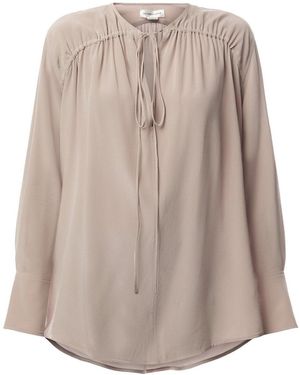 Victoria Beckham Women's Gather Detail Tie Blouse - Natural
