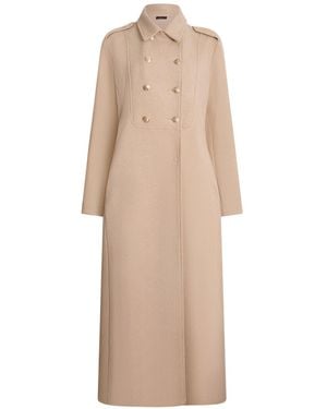 James Lakeland Long Military Coat - Natural