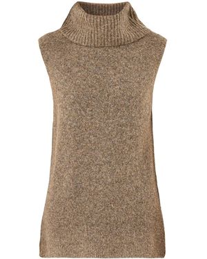 Nobody's Child Roll Neck Vest - Brown