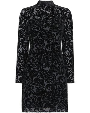 Whistles Women's Hot Fix Floral Velvet Dress - Black