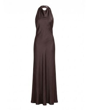 Forever New Drew Halter Neck Back Tie Maxi Dress - Purple