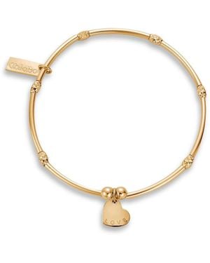 ChloBo Mini Noodle Sparkle Love Heart Bracelet Charm - Metallic