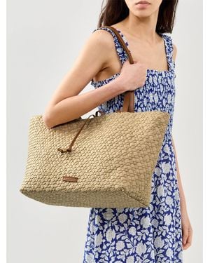 Gianni Chiarini Mercy Straw Tote Bag - Blue
