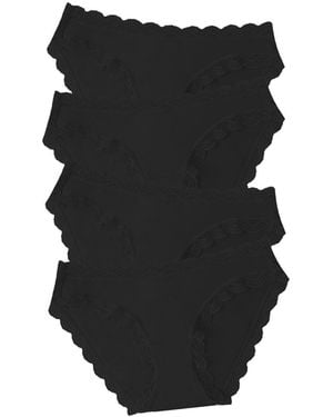 Stripe & Stare Original Knicker 4 Pack - Black