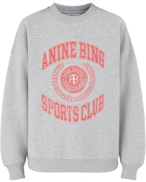 Anine Bing Blend Miles Collegiate Sweatshirt - Grey