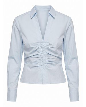 Forever New Ainsley Gathered Shirt - Blue