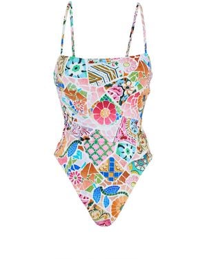 Seafolly Beachboheme Square Neck One Piece - White