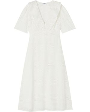 LK Bennett Ella Broderie Anglaise Dress - White