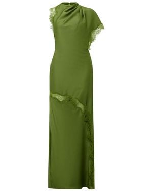 Forever New Kody Lace Asymmetric Dress - Green