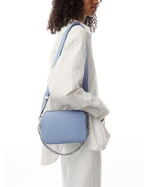 Michael Kors Bryant Medium Double Zip Chain Camera Crossbody Bag - White
