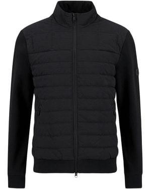 Barbour Collins Baffle Quilted Zip Through Sweatshirt - Black