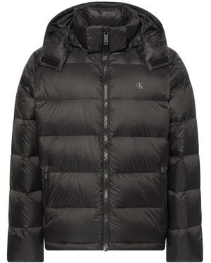Calvin Klein Hooded Down Puffer Jacket - Black