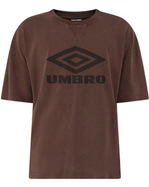 Umbro Washed Boxy T-Shirt – - Brown