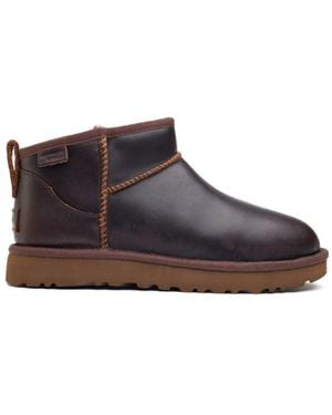 UGG Classic Ultra Mini Regenerate Boots Chestnut - White