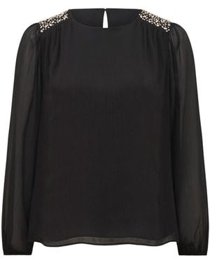 Forever New Women's Dolly Embellished Blouse - Black