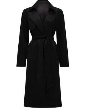 Forever New Women's Cass Vegan Suede Trench Coat - Black