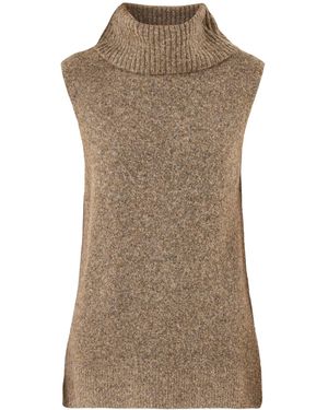 Nobody's Child Roll Neck Vest - Brown
