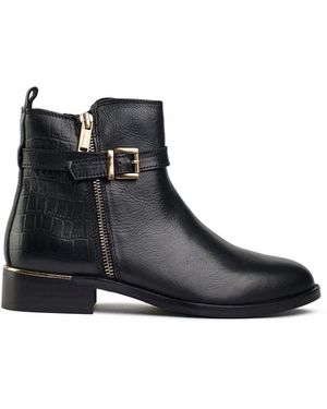 Sole Gada Zip And Buckle Boots - Black