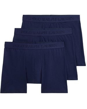 Polo Ralph Lauren 3 Pack Tonal Logo Boxer Briefs - Blue