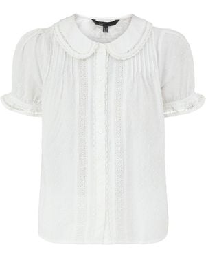 Nobody's Child Thimbolina Trim Detail Peter Pan Blouse - White
