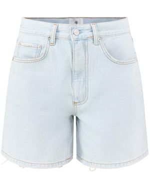 Anine Bing Delaney Denim Shorts - Blue